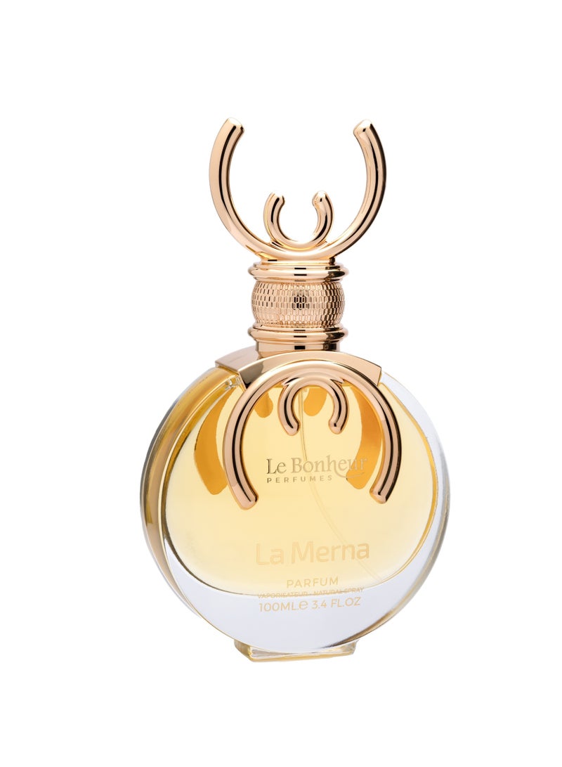 Le Bonheur Perfumes LA MERNA Eau De Parfum 100ml Unisex Luxury Fresh Spicy Powdery Floral Long Lasting Perfume Spray with Cardamom, Sweet Pineapple, Violet Iris, Clean Musk for Men Women - Image 2